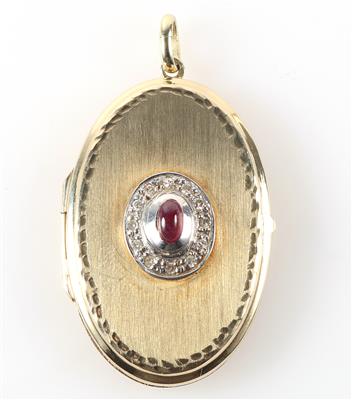 Brillant Diamant Rubin Medaillon - Jewellery and watches