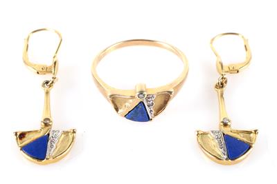 (Beh.) Lapis Lazuli Damenschmuckgarnitur - Schmuck und Uhren