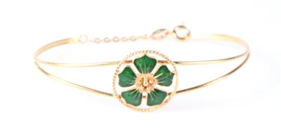 Email Armreif "Blume" - Schmuck und Uhren