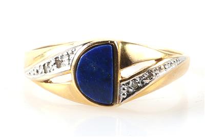 (Beh.) Lapis Lazuli Diamant Damenring - Gioielli e orologi