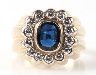 Brillant Saphir Ring - Schmuck und Uhren