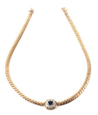 Saphir Brillant Collier - Schmuck und Uhren