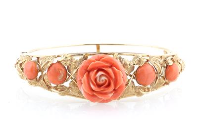 Korallenarmspange "Rose" - Schmuck und Uhren