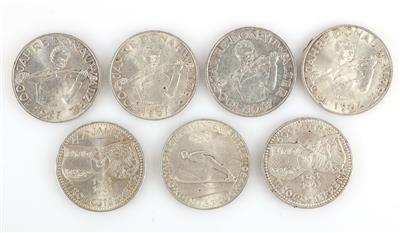 7 Stück Sammlermünzen ATS 50,-- - Schmuck und Uhren