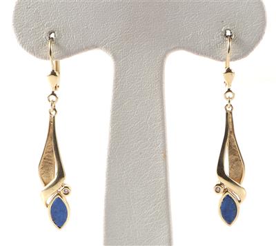 (Beh.) Lapis Lazuli Ohrgehänge - Schmuck und Uhren