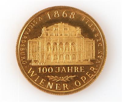 Medaille "100 Jahre Wiener Oper" - Klenoty a Hodinky