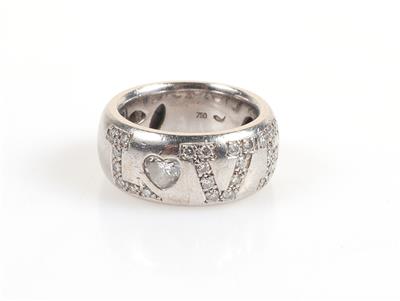 Brillant/Diamantring zus. ca. 0,80 ct "Love" - Schmuck und Uhren