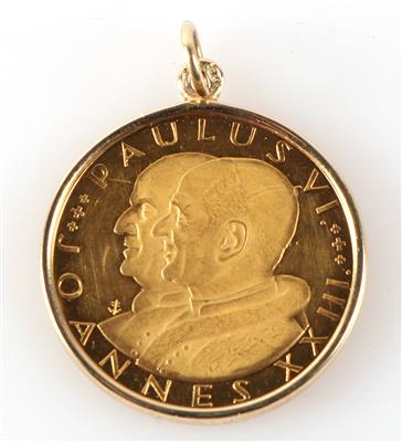 Medaillenanhänger "Paulus VI/Johannes XXIII" - Klenoty a Hodinky