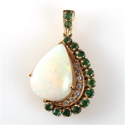 Opal/Smaragd/Brillant Anhänger - Schmuck und Uhren