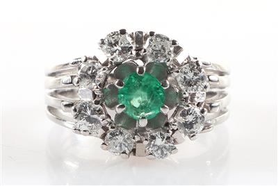 Brillant-Smaragd-Ring - Gioielli e orologi