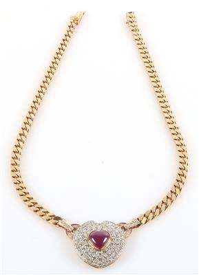 Brillantcollier zus. ca. 4,00 ct - Klenoty a Hodinky