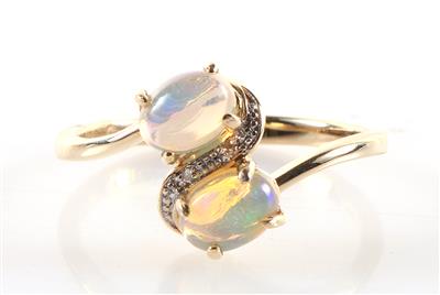 Opal Diamant Damenring - Schmuck und Uhren