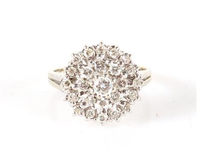 Brillant/Diamantring zus. 0,64 ct (grav.) - Jewellery and watches