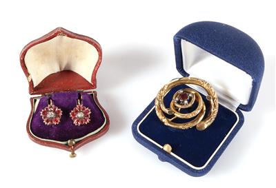 Damenschmuck Konvolut 1 Brosche/2 Ohrringe - Jewellery and watches