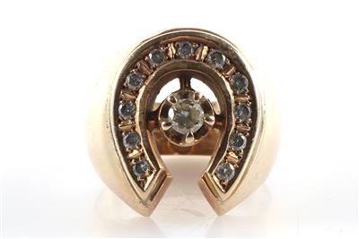 Brillant Ring "Hufeisen" zus. ca. 0,45 ct - Gioielli e orologi