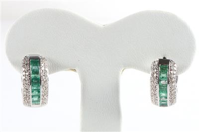 Diamant Smaragdohrringe - Jewellery and watches