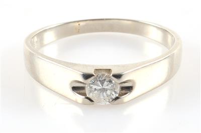 Brillant Ring 0,41 ct (grav.) - Klenoty a Hodinky