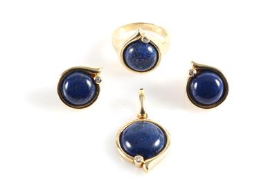 (Beh.) Lapis Lazuli Brillant Damenschmuckgarnitur - Jewellery and watches