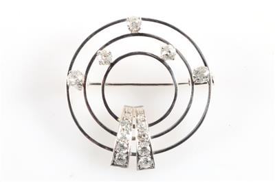 Diamantbrosche zus. ca.1,60 ct - Jewellery and watches