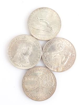 4 Stück Sammlermünzen ATS 50,-- - Klenoty a Hodinky