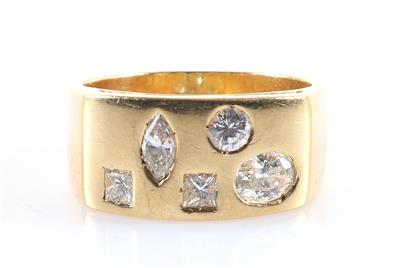 Brillant Diamant Damenring zus. 1,05 ct (grav.) - Jewellery and watches