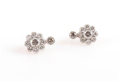 Brillantohrringe "Blumen" zus. ca. 2,30 ct - Weihnachtsauktion Schmuck und Uhren