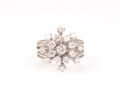 Brillant Damenring zus. ca. 1,10 ct - Klenoty a Hodinky