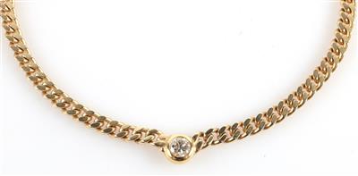 Brillantsolitärpanzercollier ca. 0,65 ct - Schmuck und Uhren