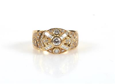 Brillant Diamantring zus. ca.1,05 ct - Jewellery and watches