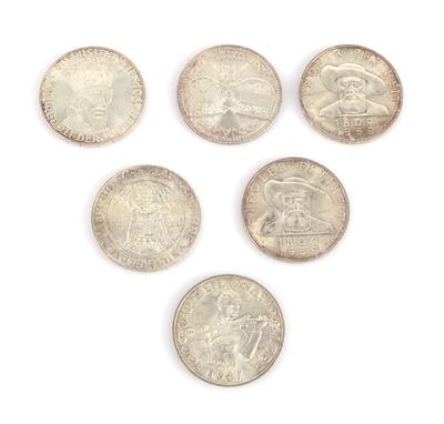 6 Sammlermünzen ATS 50,-- - Gioielli e orologi
