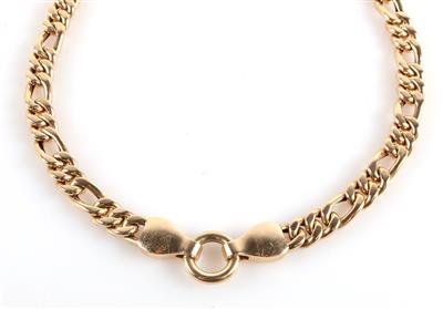 Lange Figaromuster Halskette mit Ring im Mittel für Anhänger - Klenoty a Hodinky