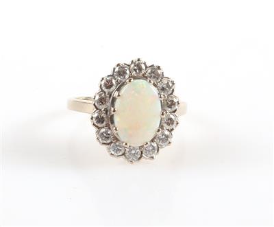 Opal Brillant Damenring - Klenoty a Hodinky