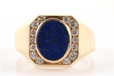 (Beh.) Lapis Lazuli Brillant Ring - Gioielli e orologi