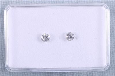 Pärchen aus losen Altschliffbrillanten zus. 0,91 ct - Gioielli e orologi