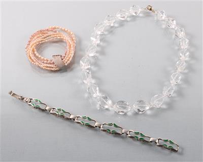 2 Armketten/1 Halskette - Jewellery and watches
