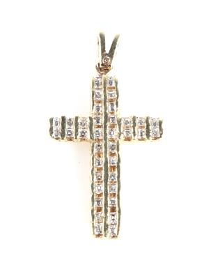 Diamantkreuz zus. ca. 1,25 ct - Schmuck und Uhren