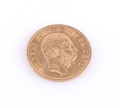 Goldmünze 20 Mark "Albert König von Sachsen" - Schmuck und Uhren