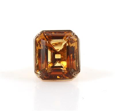 Citrinring ca. 30,00 ct - Jewellery and watches