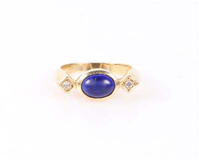 Behandelter Lapis Lazuli Brillant Damenring - Jewellery and watches
