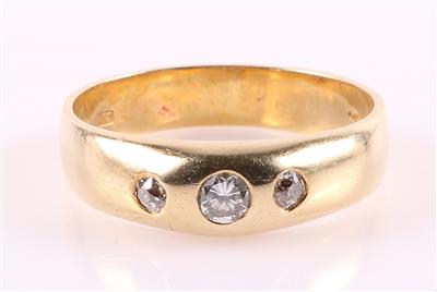 Brillant Diamantring zus. ca. 0,35 ct - Klenoty a Hodinky