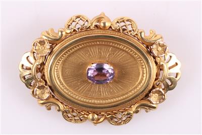 Amethystbrosche - Jewellery and watches