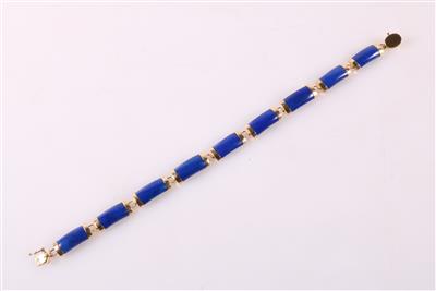 Behandelte Lapis Lazuli Armkette - Frühjahrsauktion Schmuck und Uhren