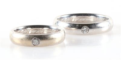 2 Brillant Ehe-/Partner-Ringe - Jewellery and watches
