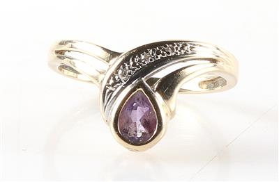 Amethyst Diamant Damenring - Klenoty a Hodinky