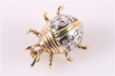 Diamant Brosche "Käfer" - Klenoty a Hodinky
