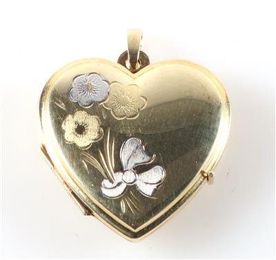 Herzmedaillon "Blumenstrauß" - Schmuck und Uhren