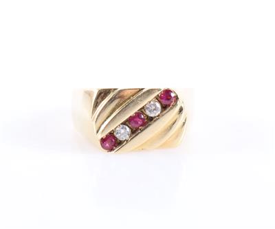 Brillant Rubin Ring - Schmuck und Uhren