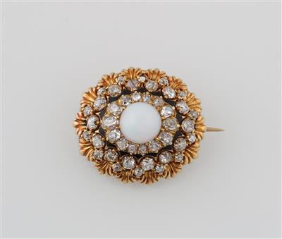 Altschliffdiamant Brosche zus. ca. 2,50 ct - Jewellery and watches