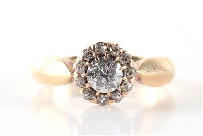 Brillant Diamant Damenring zus. ca. 0,65 ct - Gioielli e orologi