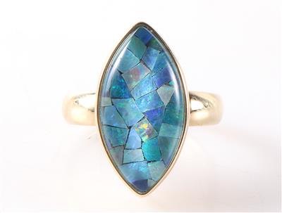 Damenring "Opal-MosaikTriplette - Klenoty a Hodinky